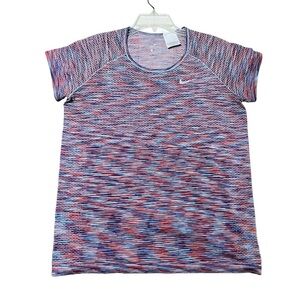EUC Nike Women's Dri-FIT Knit Short Sleeve T-Shirt Red/Blue XL $75